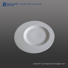 Delicate Unique Shaped Relief Bulk Custom Impresso Catering Dinner Plates